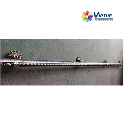 Funeral supplier and long bar handle for wooden coffin and casekt 1004-1.8M in Antique brass plated with customized length side view