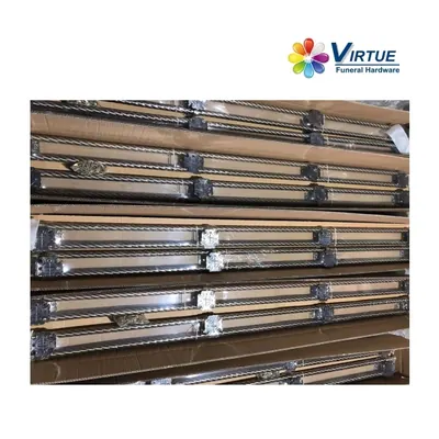 Funeral supplier and long bar handle for wooden coffin and casekt 1004-1.8M in Antique brass plated with customized length detail view