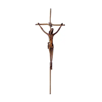 Funeral cross for Spain coffin and casket 8029 in antique color side view