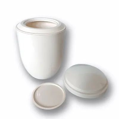 Biodegradable Urn In Plastic Material And White Color For Environment Friendly (ref BIO-URN) side view