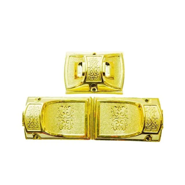 Square design casket fittings 2208 in gold color