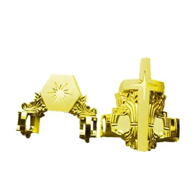 Star design casket fittings 2212 in gold color