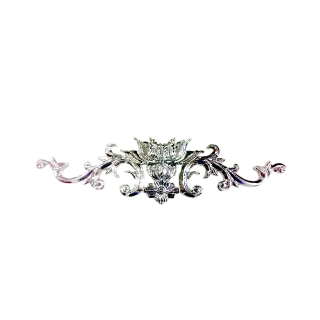 Casket decoration 6209 in plastic material and silver color