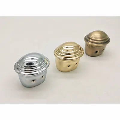 End Cap 8503 For Wooden Casket Fitting- Metal Tips of Casket Handle For Oval Bar side view
