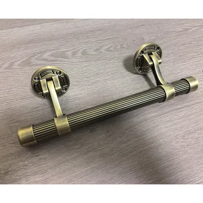Casket Handle Swing Bar Design 1071-4 in Antique Brass Matte Color side view