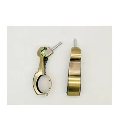 Casket fittings 8535 in antique brass for American casket handle side view
