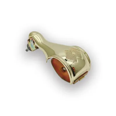 Casket armed hinge 8507, antique brass color and zamak material side view