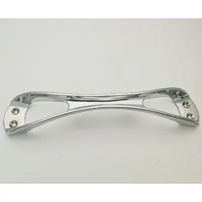 Chrome handle for coffin and casket 1061 in zamac material and high quality side view