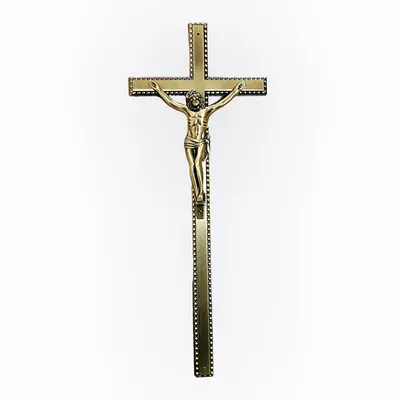 Antique Brass Coffin Crucifix 8031 In Zinc Alloy For Wooden Coffin Ornaments And Cross Decoration