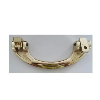 Metal handle for coffin and casket 1013 in Gold color detail view