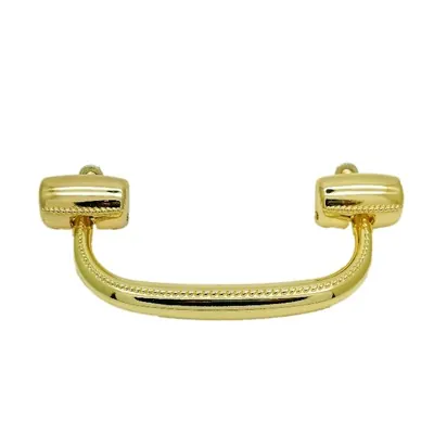 Coffin handle with screw rod 1017 in gold plating