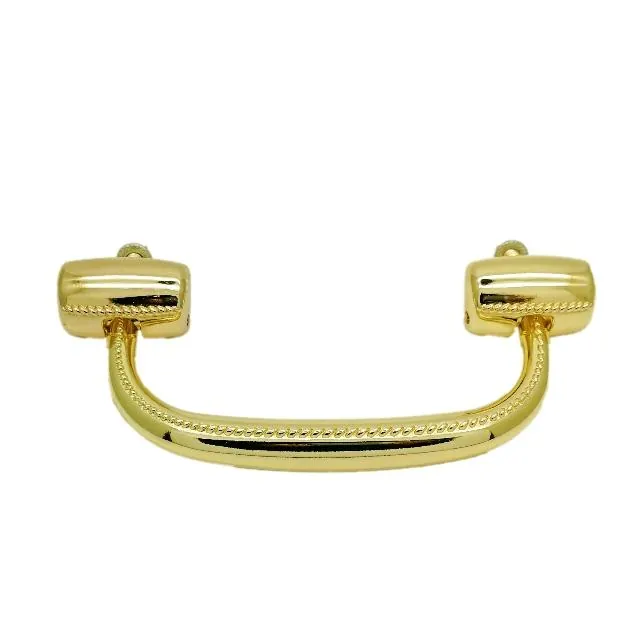 Coffin handle with screw rod 1017 in gold plating