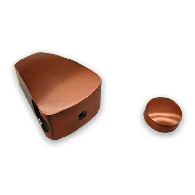 Coffin and casket knobs, coffin handle with end cap 1038 in high polished side view