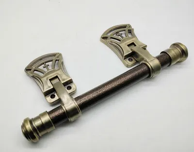 ABS plastic handle 9527-2 with twisted steel pipe and plated in Antique brass color alternative view