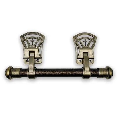 ABS plastic handle 9527-2 with twisted steel pipe and plated in Antique brass color side view