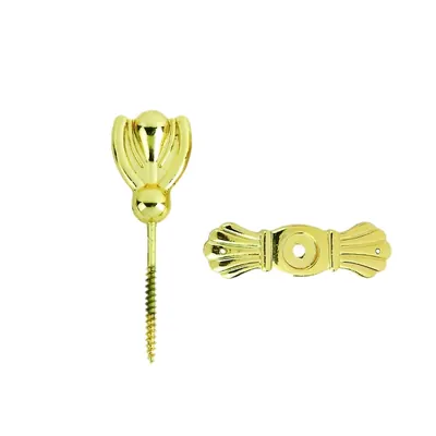 Coffin lid screw 6102 in gold color side view