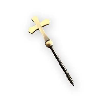 Coffin Lid Screw 8022 in Zamak Material and Cross Design and Scew Net Length 55mm detail view