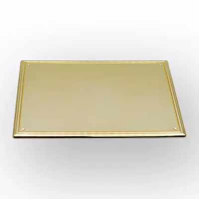 Shining Finish Mirro Effective Name Plate for Coffin and Casekt in Size 8×6 inch (ref 6225) side view
