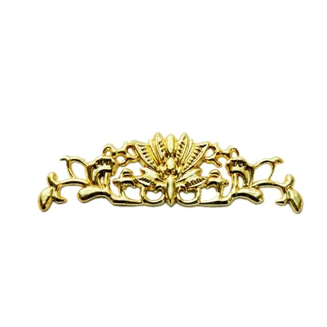 Coffin rim decoration 6205 in plastic material and gold color