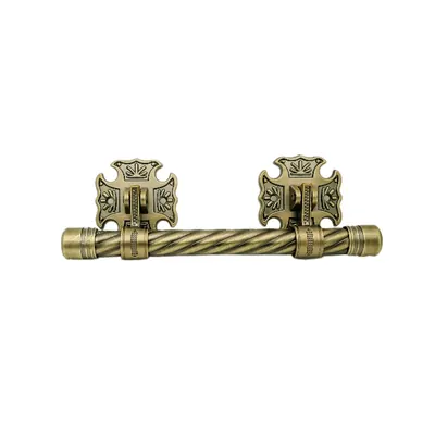 Full set coffin handles 1004 with T bar and steel bar (ref 1004 set) finish detail
