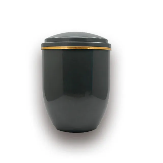 Grey Color With Silver Flash Point Funeral Ash Urn For Adult and 3.3L in Plastic Material (ref PA003-2)