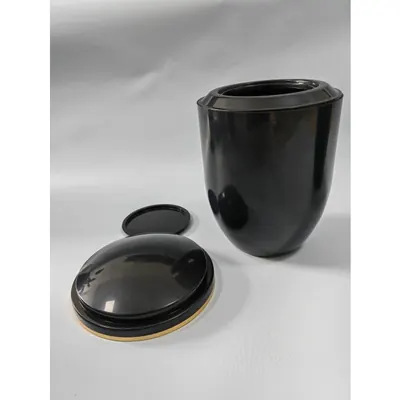 Black Bule With White Flash Point Color Funeral Ash Urn For Cremation Human Ash Holder (ref PA004-2) detail view