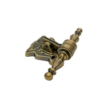 funeral handle set 1003 with T bar plated antique brass (ref 1003 set) detail view