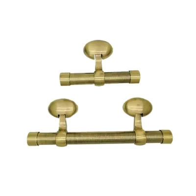 High polished coffin handle set 1006 with T bar and steel bar (ref 1006 Set) side view