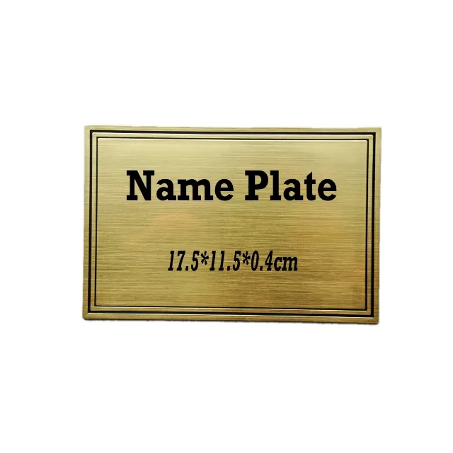 Laminated brush gold 8″ name plate 6213 for coffin ornament