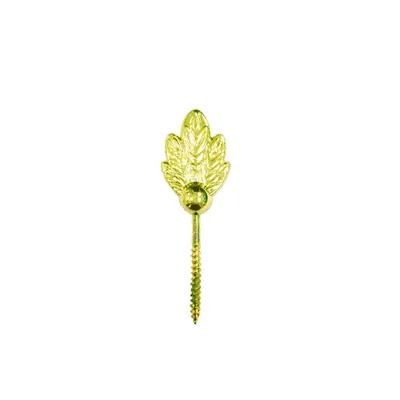 Leaf design coffin screw 6108 in gold color side view