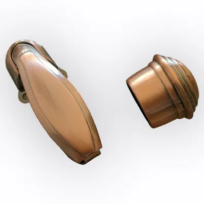 Casket Arm 8501 For Funeral Casket Handle Swing Oval Shape Bar In Antique Brass Color side view