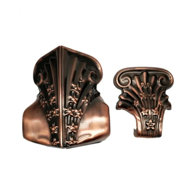 Funeral casket corner with steel bar 2224 in antique copper color