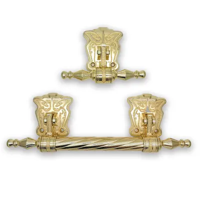 funeral handle set 1003 with T bar plated antique brass (ref 1003 set)