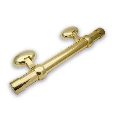 Polished Coffin Handle 1006 Egg Design with M6 screw rod and nuts