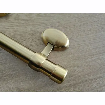 Polished Coffin Handle 1006 Egg Design with M6 screw rod and nuts finish detail
