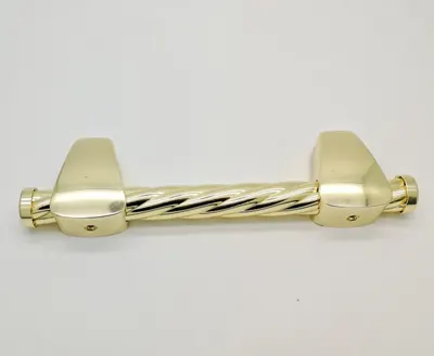 Funeral casket and coffin handle and knobs 1038-2 gold plated and steel bar side view
