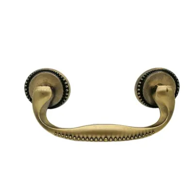 Movable coffin handle with screw rod 1058 in antique brass plated