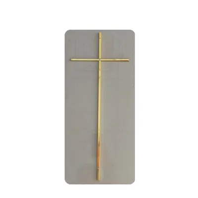 Metal flat cross for coffin lid 8002 side view