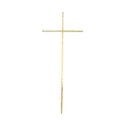 Metal flat cross for coffin lid 8002
