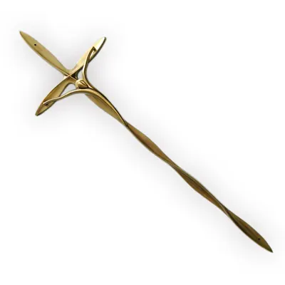Funeral Crucifix And Cross 8040 in Zinc Alloy material and Gold Plating, Coffin Decorations and Fittings detail view