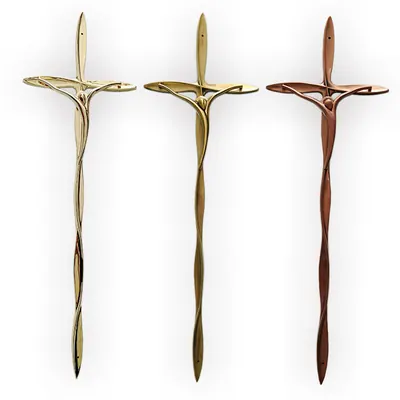 Funeral Crucifix And Cross 8040 in Zinc Alloy material and Gold Plating, Coffin Decorations and Fittings