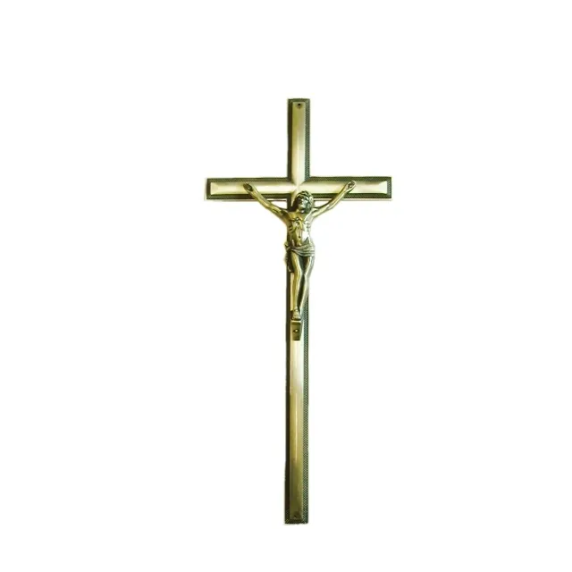 Coffin decoration metal crucifix 8006