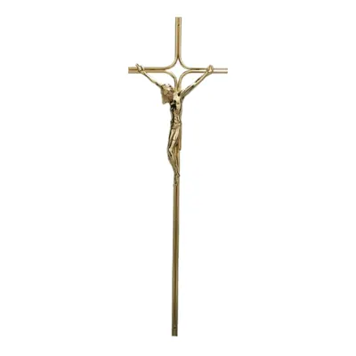 Metal Crucifix 8042 Funeral Coffin Decoration in Gold Plated Color