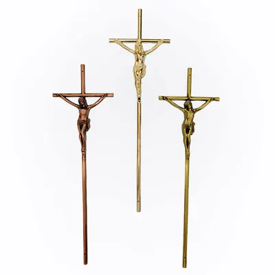 Italy Wooden Coffin Ornament And Decoration 8048 Metal Crucifix size in 53*16cm and Well Polished side view