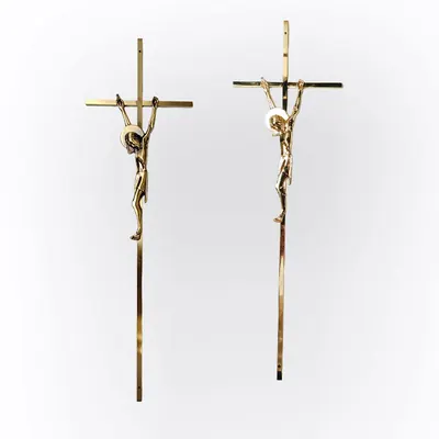 Metal Crucifix 8053 Size 56x17cm For Italy Coffin and Casket Decoration