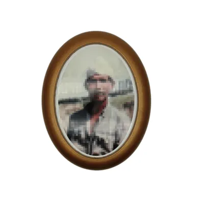 Tombstone Decoration Oval Shape Photo Frame 8044 in Aluminum Alloy