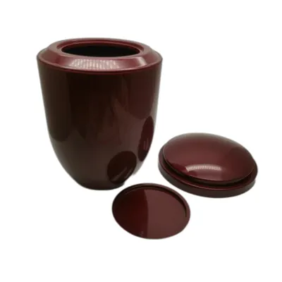 Bordeaux Color Funeral Ash Urn For Cremation in 3.3L and ABS plastic (ref PA002) side view