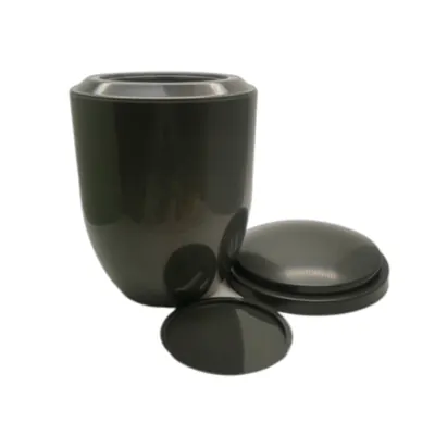 GREY color Funeral Ash Urn For Human Ash in ABS Plastic Material (ref PA003) side view