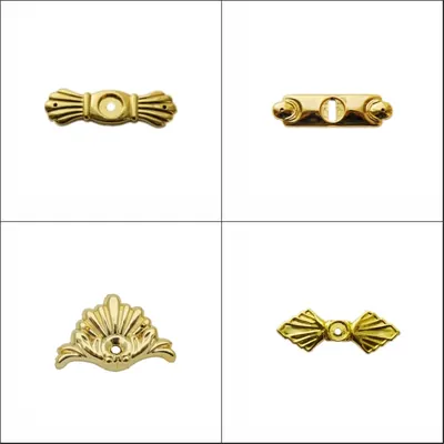 Plastic basement for coffin screw 6115 in gold color side view