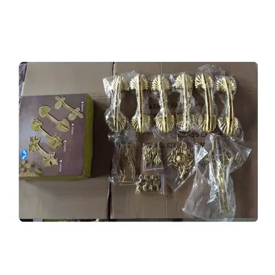 Cremation coffin handle 9003 gold color side view